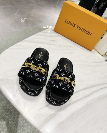 louis vuitton Jumbo Flatform Mule Black For Women LV