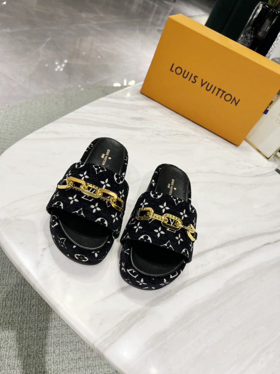 louis vuitton Jumbo Flatform Mule Black For Women LV