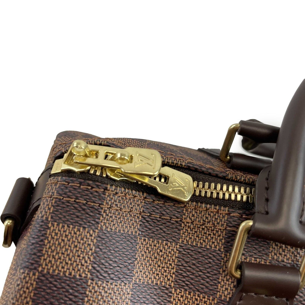 LOUIS VUITTON Excellent Damier Ebene Speedy Bandouliere 30 Brown Handbag