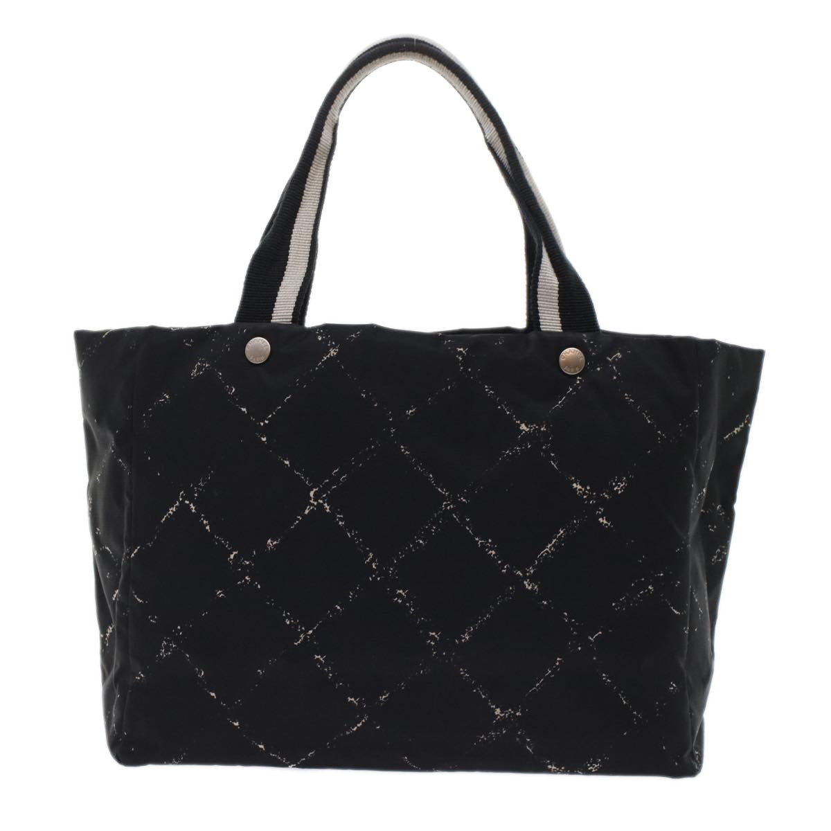 CHANEL Travel line Tote Bag Nylon Black CC  ep1132