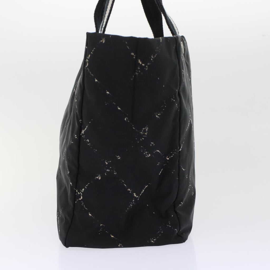 CHANEL Travel line Tote Bag Nylon Black CC  ep1132