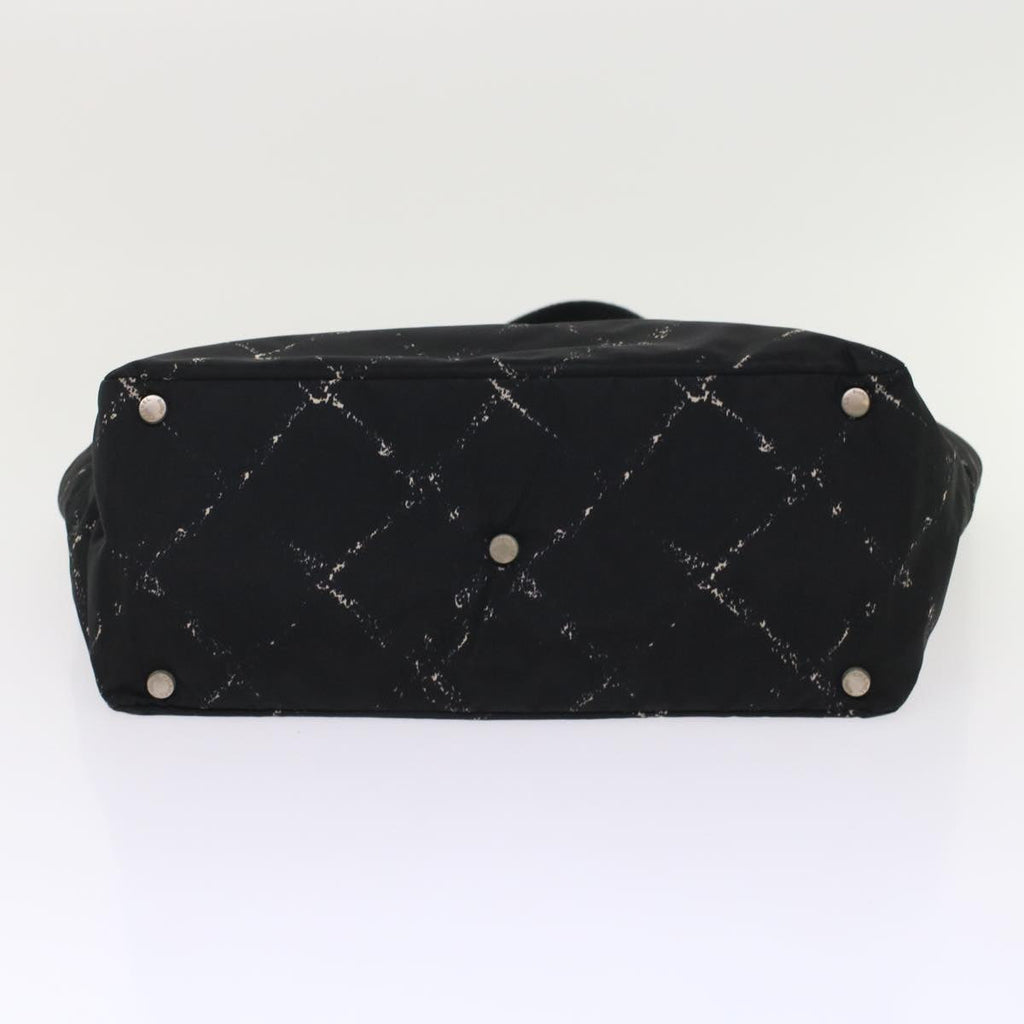 CHANEL Travel line Tote Bag Nylon Black CC  ep1132
