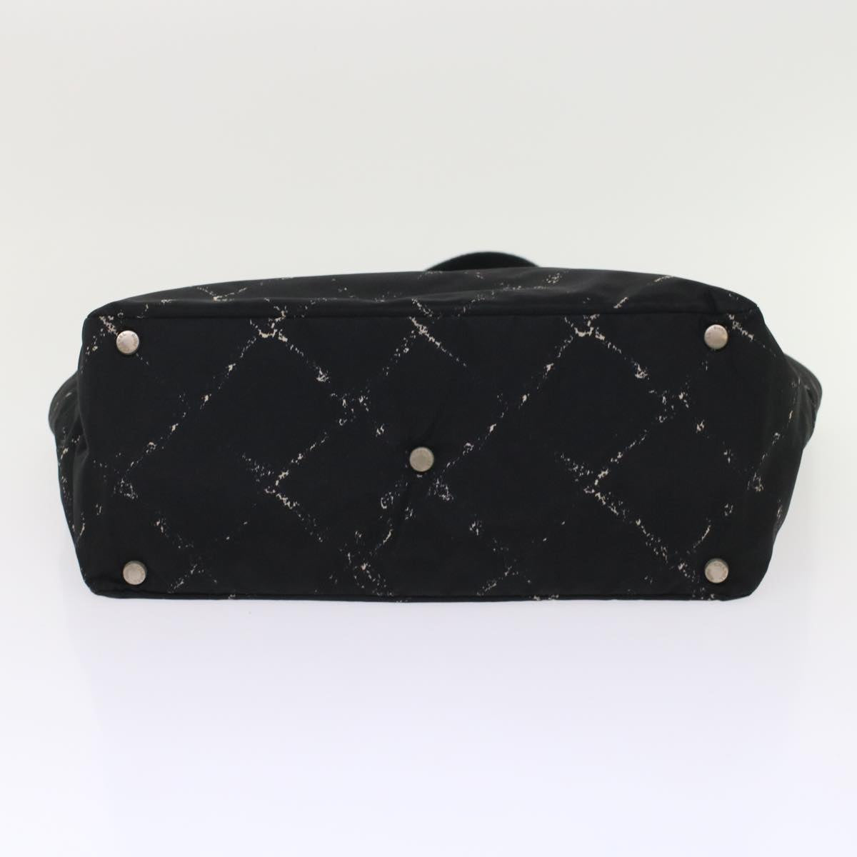 CHANEL Travel line Tote Bag Nylon Black CC  ep1132