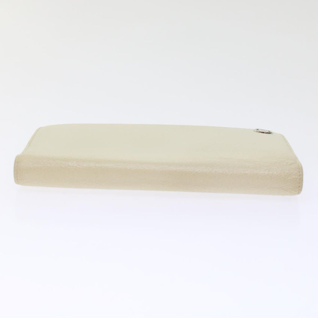 CHANEL Long Wallet Leather White CC  ep1250