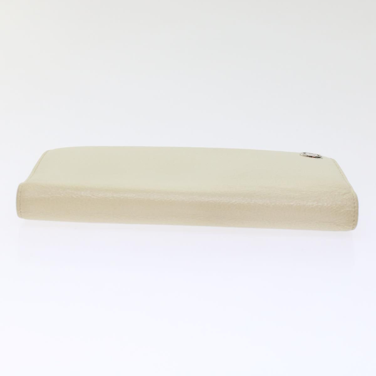 CHANEL Long Wallet Leather White CC  ep1250