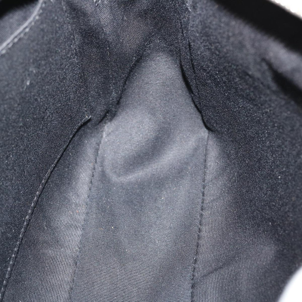 SAINT LAURENT Shoulder Bag Suede Leather Gray Auth ep783