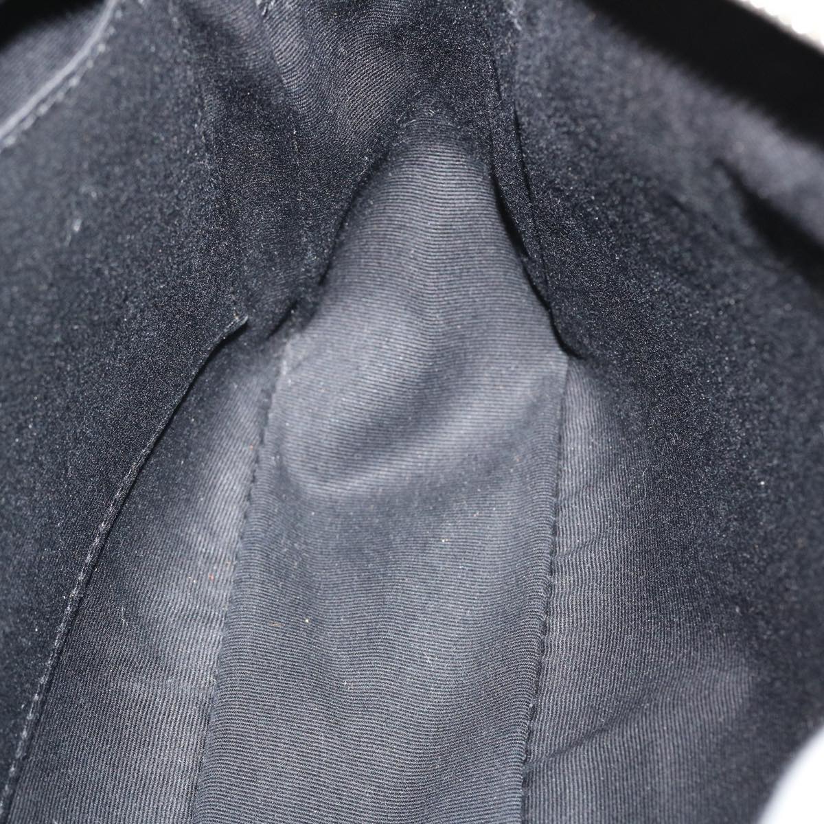 SAINT LAURENT Shoulder Bag Suede Leather Gray Auth ep783