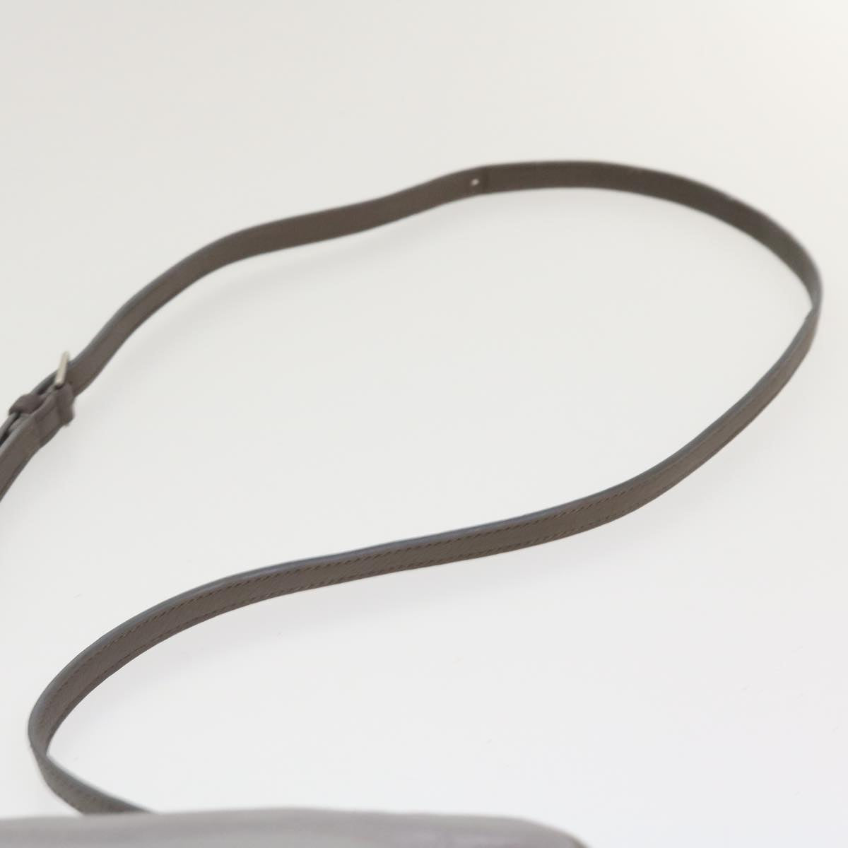 SAINT LAURENT Shoulder Bag Suede Leather Gray Auth ep783