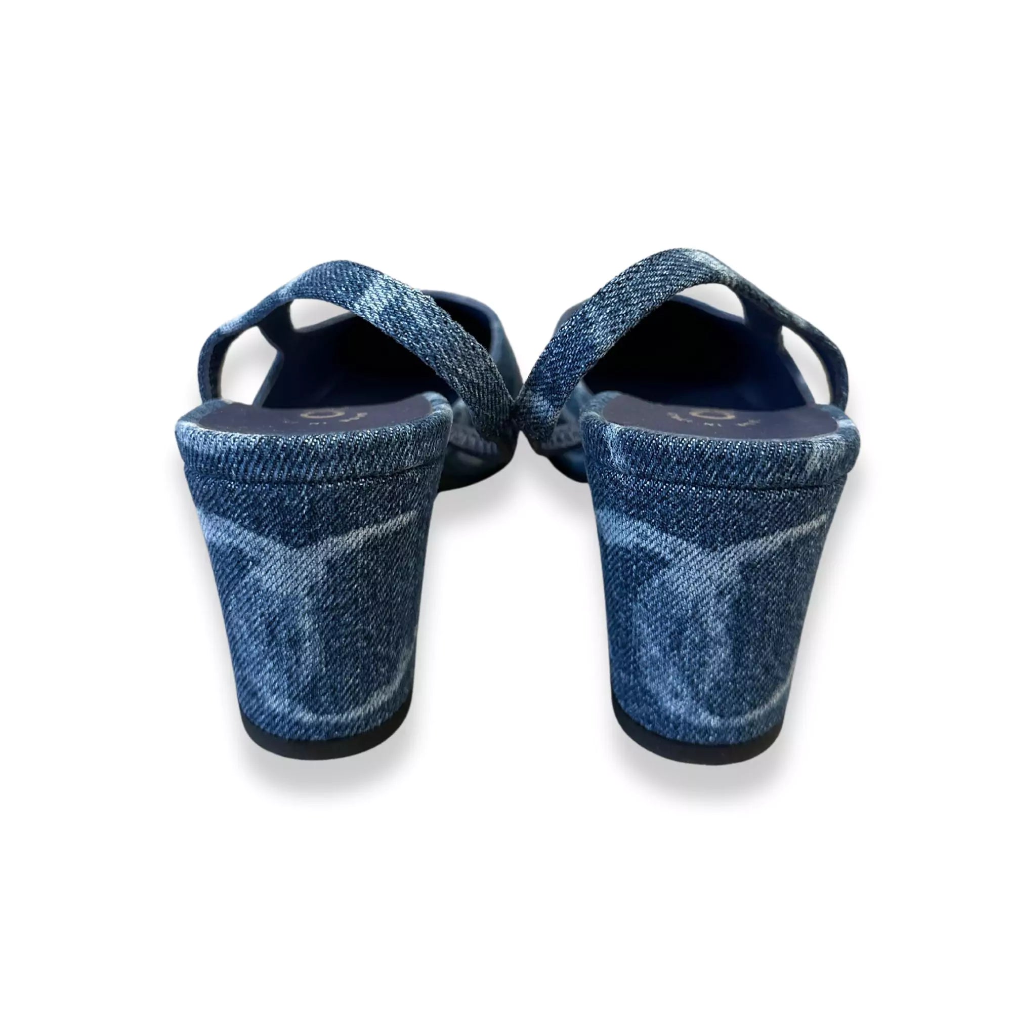 CHANEL BLUE DENIM SLINGBACK