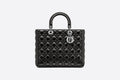 Large Lady Di**r Bag Black Cannage Lambskin