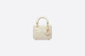Micro Lady Dior Bag Latte Cannage Lambskin with Resin Pearls