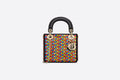 MINI LADY Di**r BAG Embroidered Calfskin with Multicolor Sequins