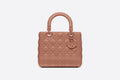 Medium Ultramatte Lady Di**r Bag Blush Ultramatte Cannage Calfskin
