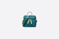 Lady Di**r Micro Vanity Case  Deep Ocean Blue Cannage Lambskin
