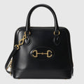 Gucci Horsebit 1955 small top handle bag in black leather