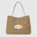 Gucci Horsebit 1955 medium tote bag in Original GG/white | G*G?? US
