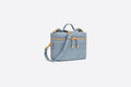 Small Di**rTravel Vanity Case Cloud Blue Cannage Lambskin