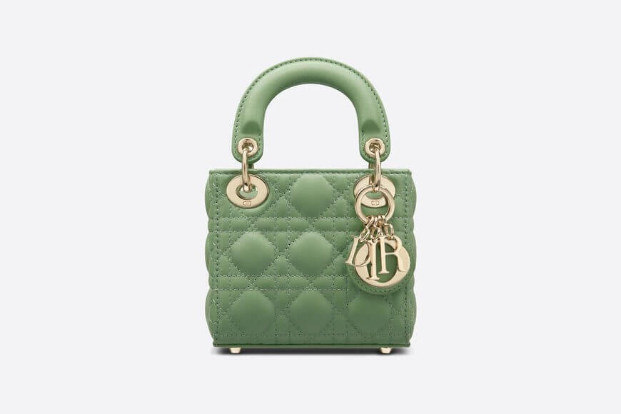 Micro Lady Dior Bag Deep Mint Green Cannage Lambskin