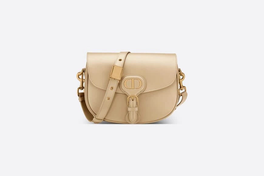Medium Dior Bobby Bag Beige Box Calfskin