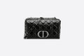 Medium Di**r Caro Bag Black Crinkled Patent Lambskin