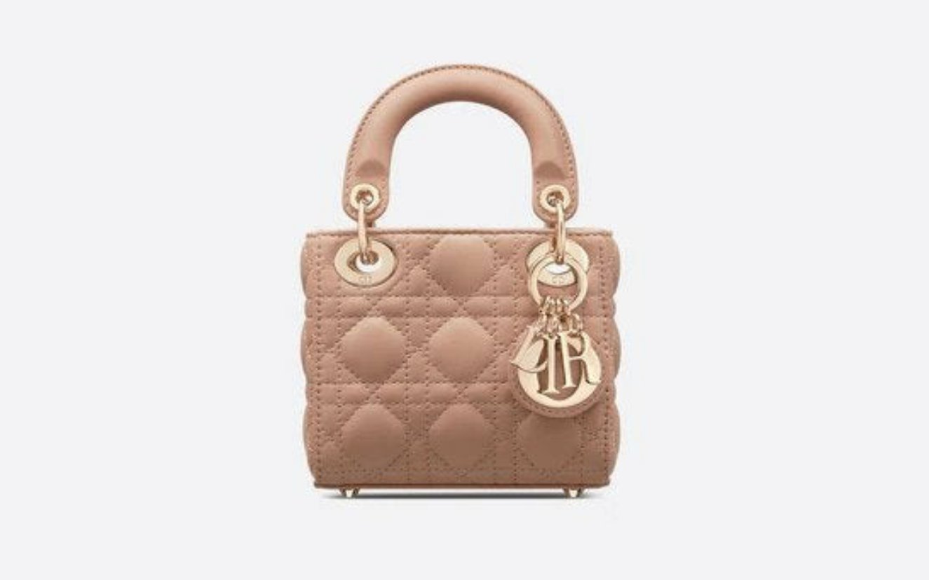 Micro Lady Dior Bag Rose Des Vents Cannage Lambskin