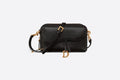 Saddle Double Pouch Black Goatskin