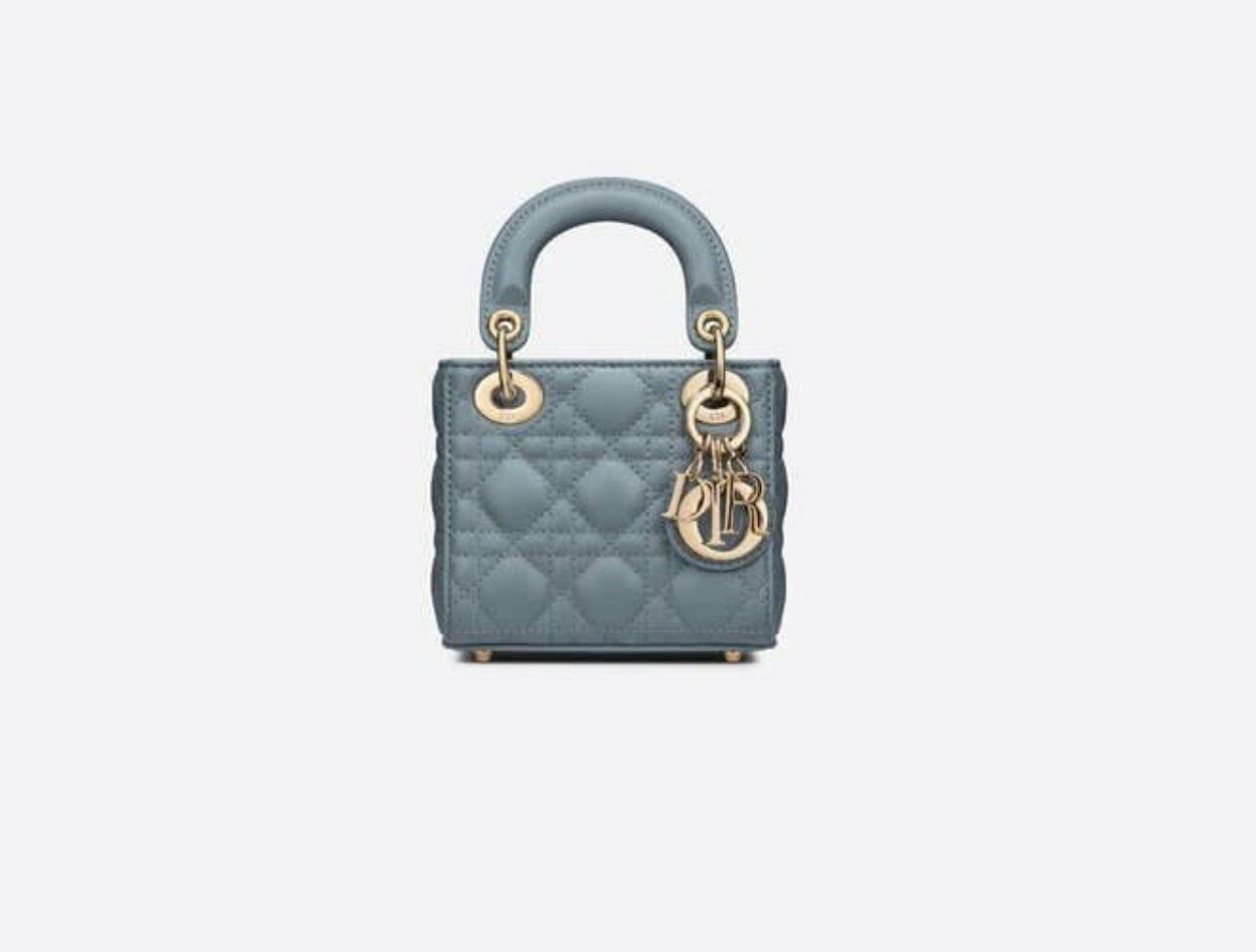 Micro Lady Dior Bag Cloud Blue Cannage Lambskin