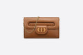 Medium Di**rDouble Bag Cognac-Colored Smooth Calfskin