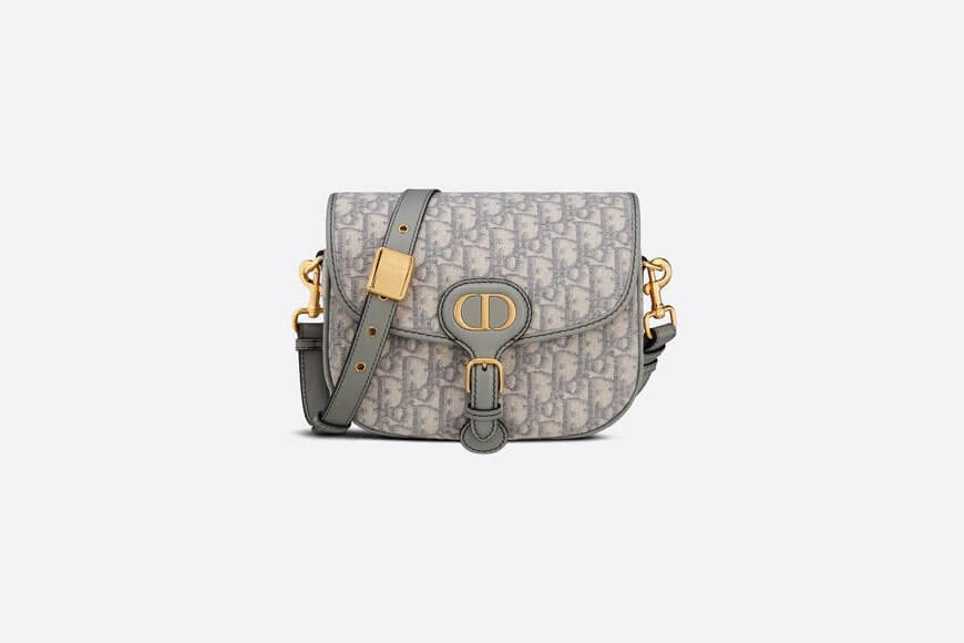 Medium Dior Bobby Bag Gray Oblique Jacquard
