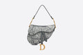 Saddle Bag Gray Toile de Jouy Reverse Jacquard