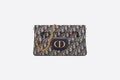MEDIUM Di**rDOUBLE BAG Blue Di**r Oblique Jacquard