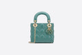 Mini Lady Di**r Bag Tundra Green Cannage Lambskin