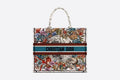Dior Book Tote Latte Multicolor Constellation Embroidery