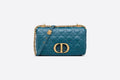 Medium Di**r Caro Bag Steel Blue Supple Cannage Calfskin