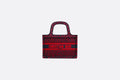 Mini Dior Book Tote Navy Blue I Love Paris and Red Hearts Embroidery