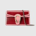 Gucci Dionysus super mini bag in red and pink leather