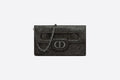 Medium Di**rDouble Bag Silver-Tone Di**r Spatial Textured Metallic Calfskin