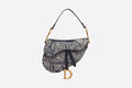 Saddle Bag Blue Toile de Jouy Reverse Jacquard