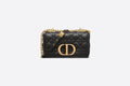 Small Di**r Caro Bag Black Supple Cannage Calfskin - Bags