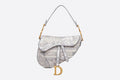 Saddle Bag Gray Toile de Jouy Embroidery