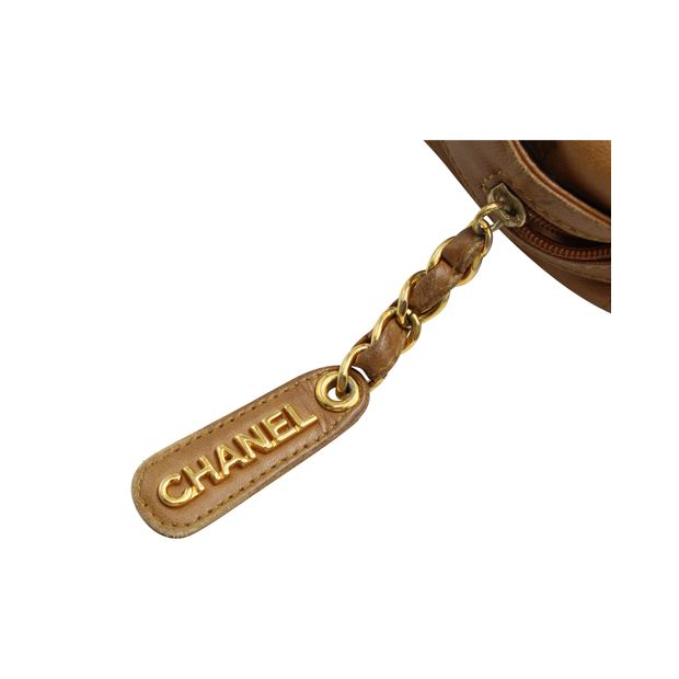 CHANEL Vintage Tan Quilted Shoulder Bag
