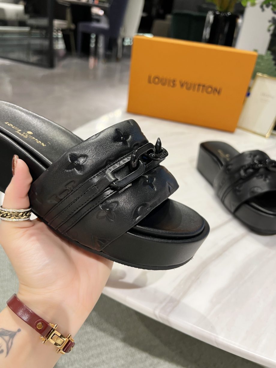 louis vuitton Jumbo Flatform Mule Black For Women LV