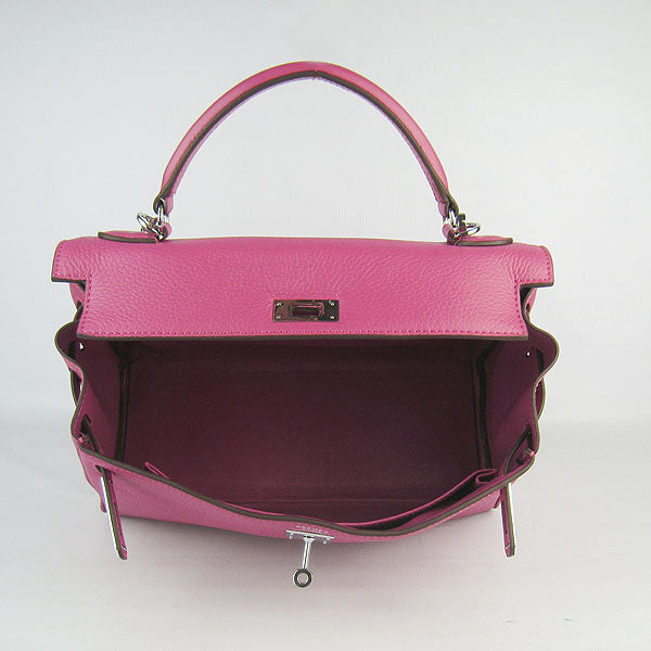 Hermes Kelly 32cm Togo leather handbag 6108 peach silver