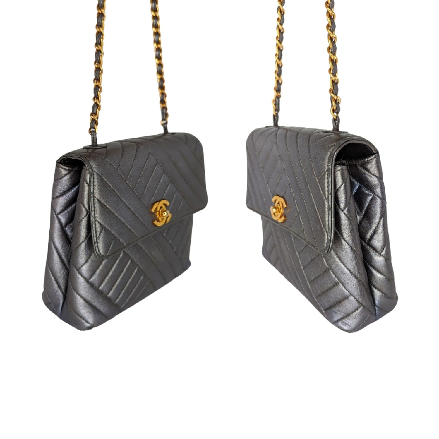 Chanel bag Vintage Chevron Quilted Square Flap Bag