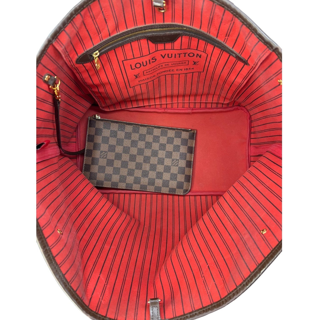 Louis Vuitton Damier Ebene Neverfull w/ Pouch GM