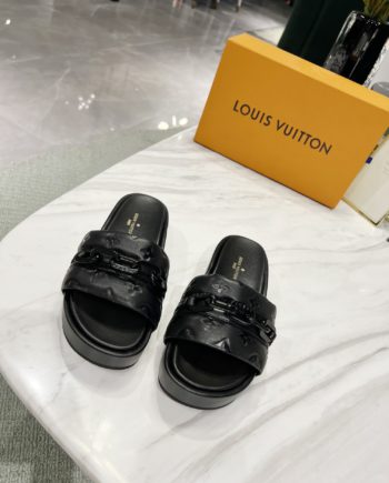 louis vuitton Jumbo Flatform Mule Black For Women LV