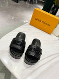 louis vuitton Jumbo Flatform Mule Black For Women LV