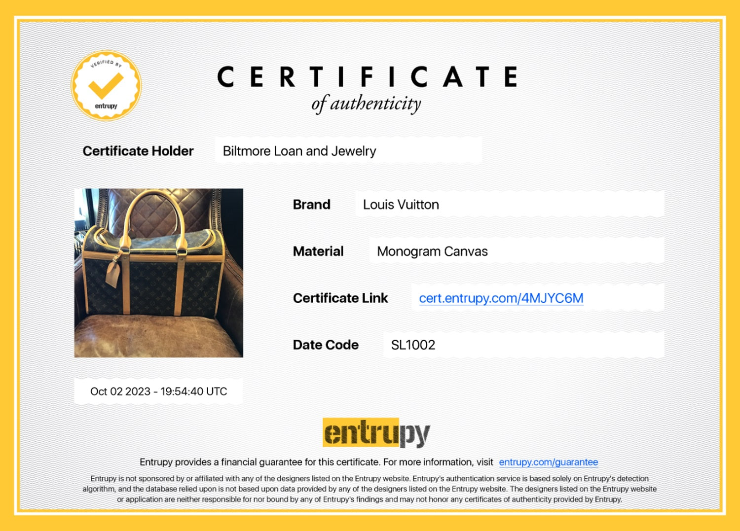 Louis Vuitton Vintage Monogram Sac Chien 50 Pet Carrier