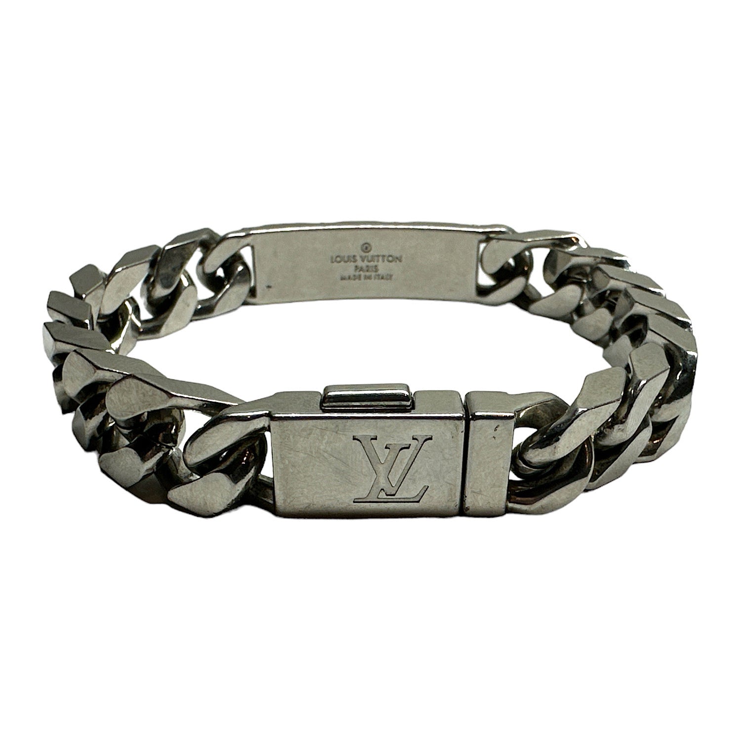 Louis Vuitton Monogram Palladium Finish Cuban Link Bracelet M00270 - DI1210