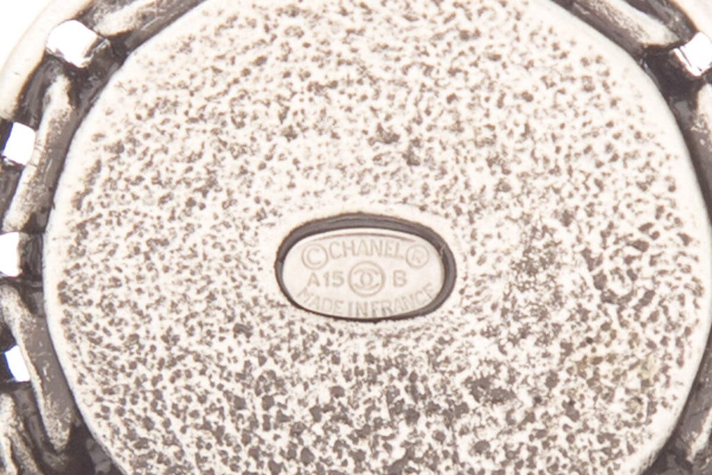 Chanel Fall 2012  Black & Silver Crystal  Brooch